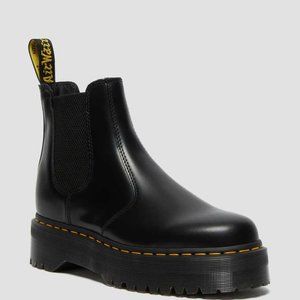 Dr. Martens, Womens's size 6, Black, 2976 Polished Smooth Platform Chelsea Boots